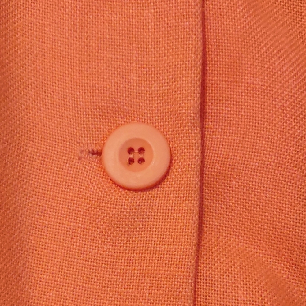 Joan Walters Orange Button-Up Blazer Suit Jacket Blouse Size Extra Large XL - Picture 3 of 5